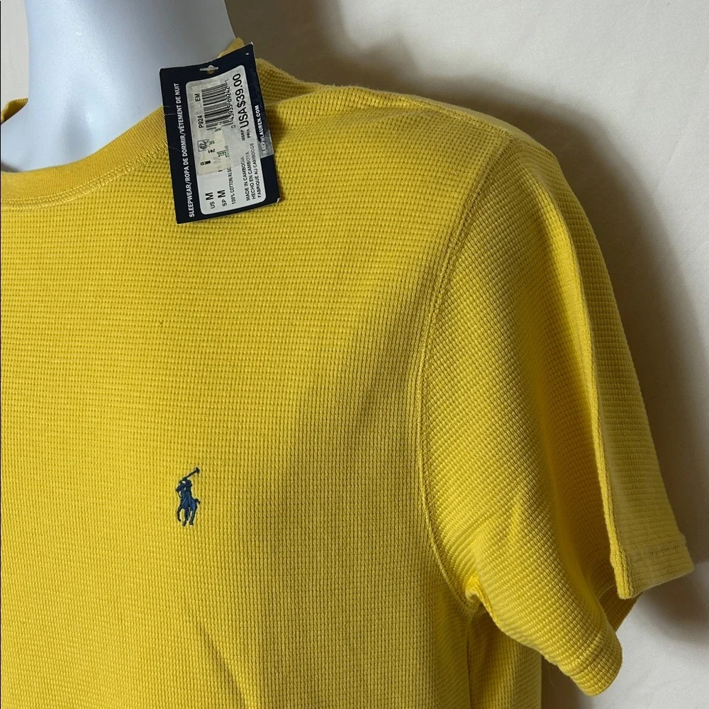 Ralph Lauren Sleepwear Men’s Size Medium Short Sleeve Yellow Cotton Preppy Shirt